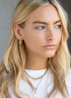 Scintilate Oval Diamond Bezel Hoop Earrings