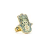 Sky Blue Hamsa Ring