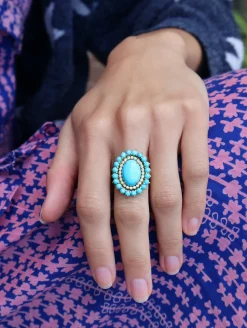 Sleeping Beauty Turquoise Cabochon Ring
