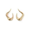 Small Bold Stream Open Earrings