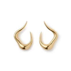 Small Bold Stream Open Earrings