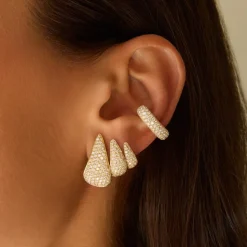 Small Diamond Pave Claw Earrings