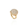 Small Fluid Diamond Pave Ring