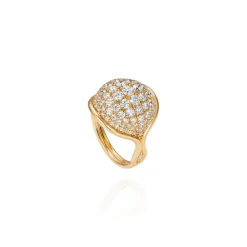 Small Fluid Diamond Pave Ring
