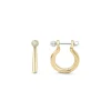 Small Hoop Ball Earrings