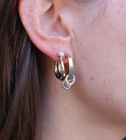 Small Hoop Ball Earrings