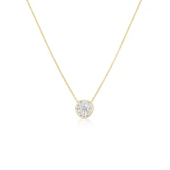 Small Illusion Round Diamond Pendant