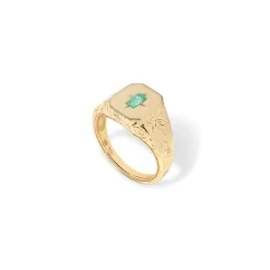 Spade Warisan Minor Emerald Signet Ring