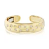 Star-Set Diamond Cuff Bracelet
