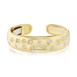 Star-Set Diamond Cuff Bracelet