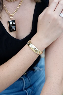 Star-Set Diamond Cuff Bracelet