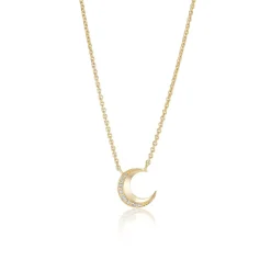 Tiny Crescent Moon Pendant