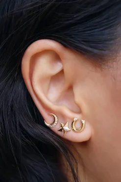 Tiny Moon Studs