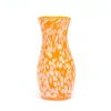 Transparent Tangerine & White Spotted Vase