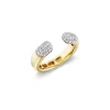 Tube Point Pave Ring