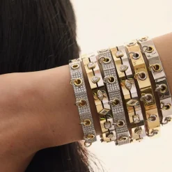 Two-Tone Eyet Diamond Bracelet