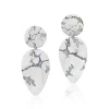 Variscite "Lightening" Earrings with Diamonds