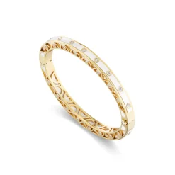 White Agate & Diamond Bracelet