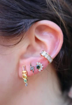 Yellow Gold Diamond Baguette Ear Cuff