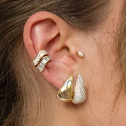 Yellow Gold Medium Claw Earrings
