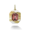 Yellow Rhodochrosite & Pink Tourmaline Lollipop Pendant